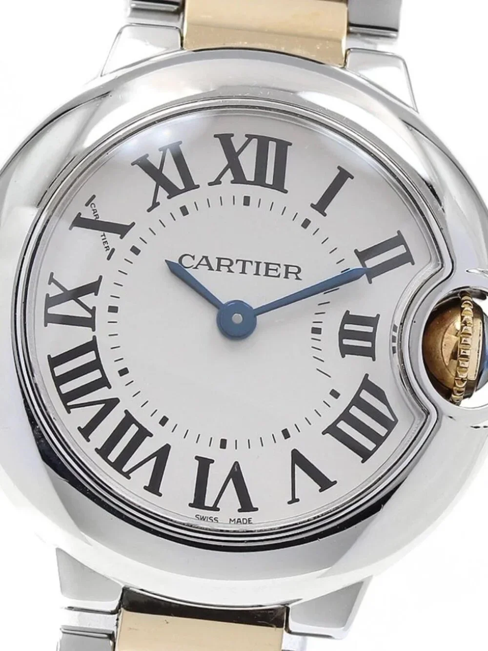 CARTIER Baron blue SM W69007Z3 Silver Dial Quartz Ladies Watch_966206